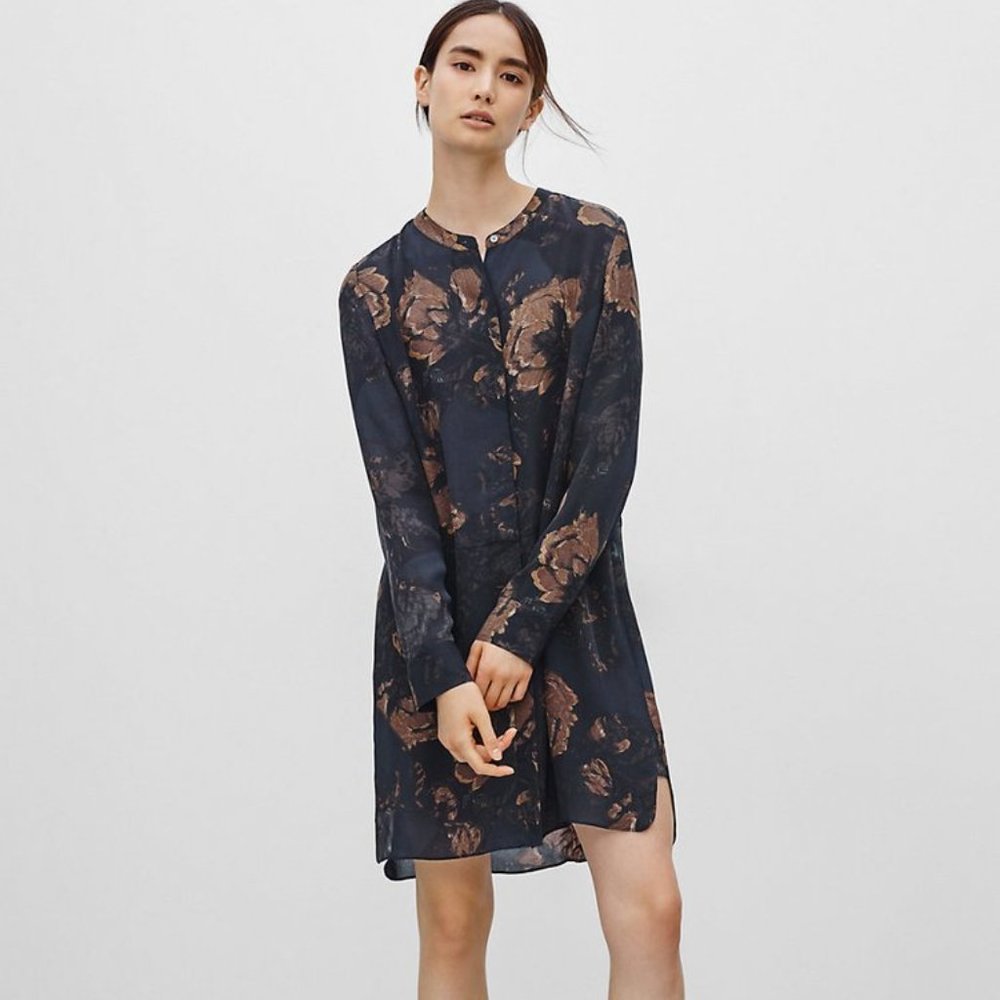 Aritzia Wilfred Silk Shirt Dress - Size XXS